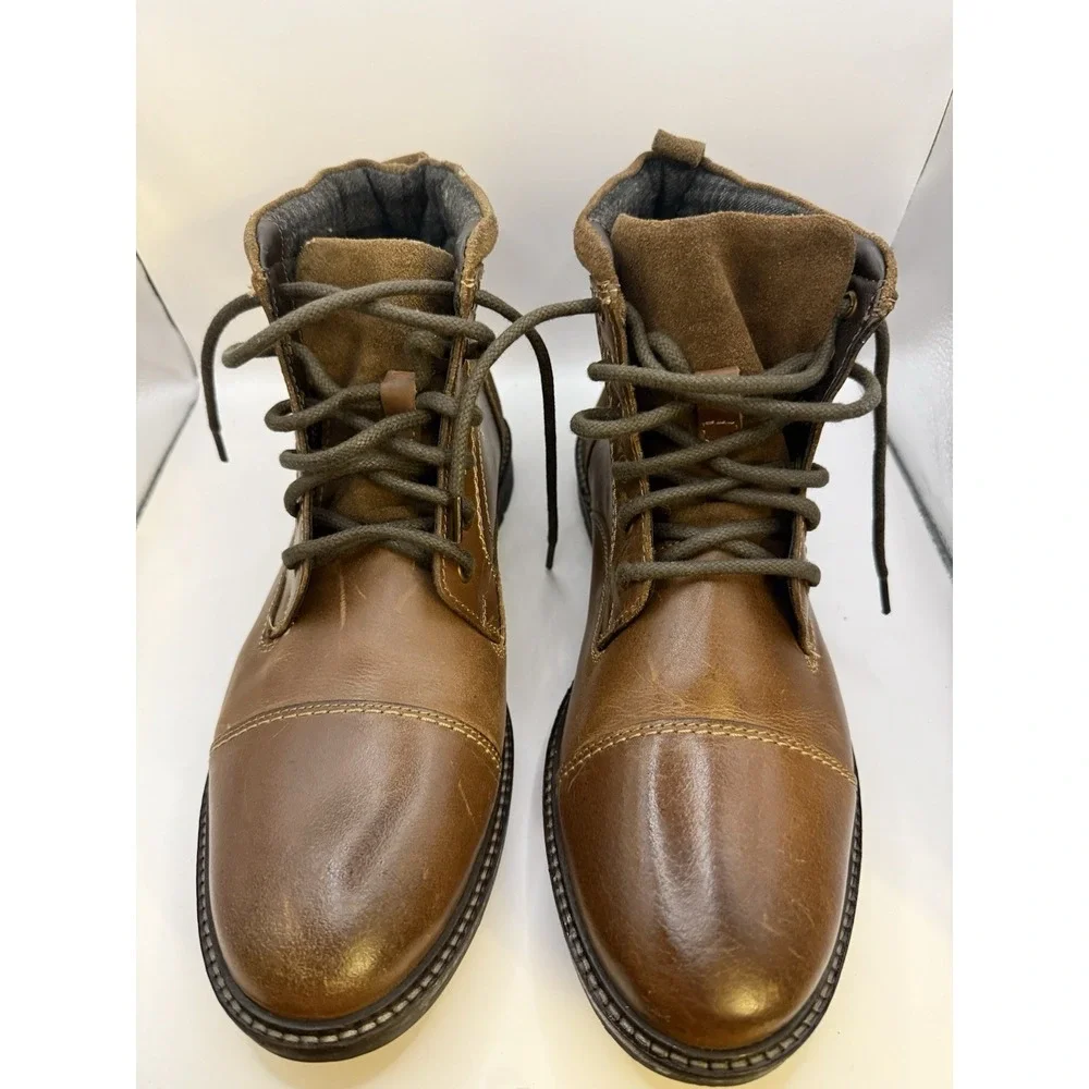 Jeffrey Tyler Mason Men's Brown Leather‎ Boots Size 10 New Without Box